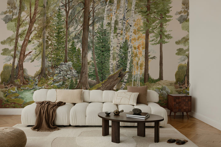 Rocky Mountain Forest Wall Mural - Early Fall