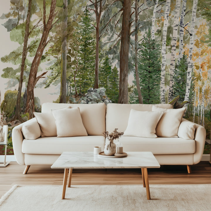 Rocky Mountain Forest Wall Mural - Early Fall