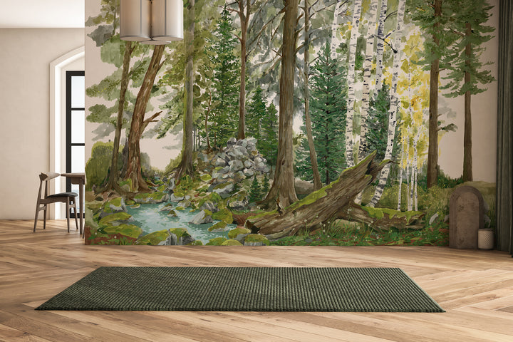 Rocky Mountain Forest Wall Mural - Spring