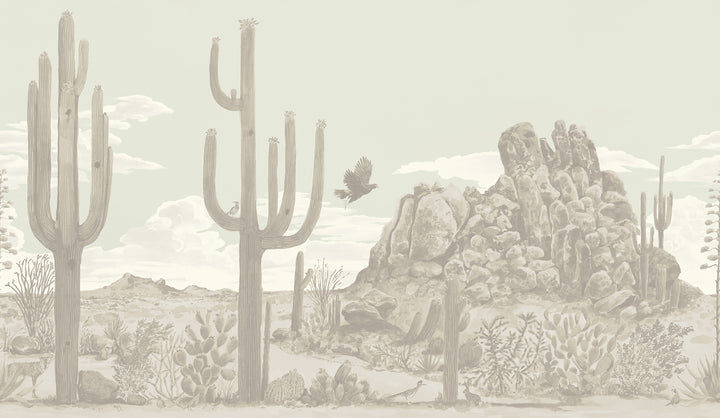 Sonoran Desert Wall Mural - Mid Day Beige