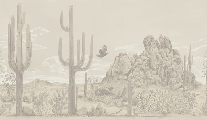 Sonoran Desert Wall Mural - Dusk