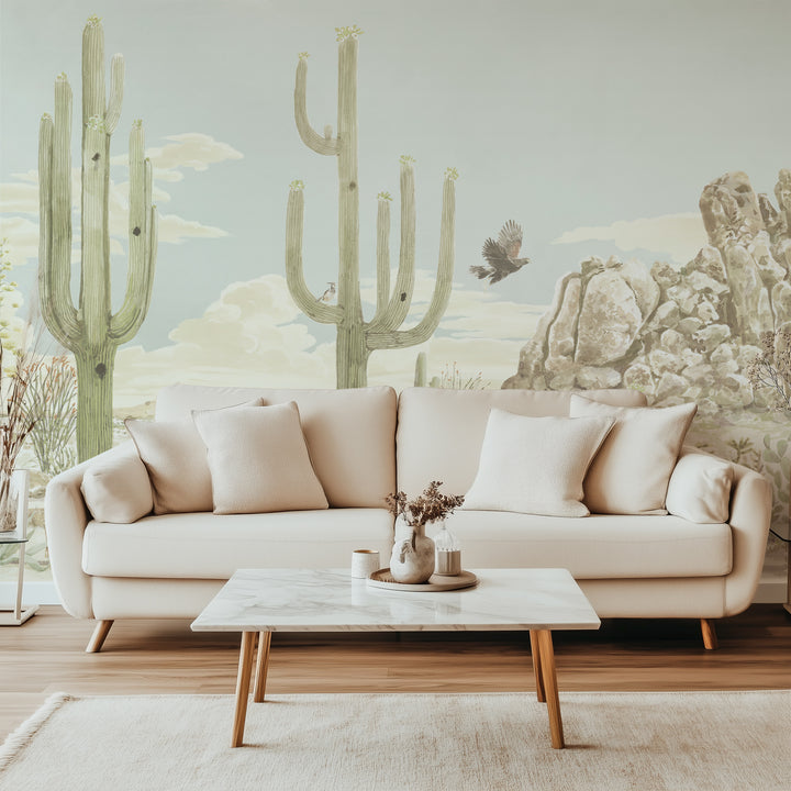 Sonoran Desert Wall Mural - Sun Bleached