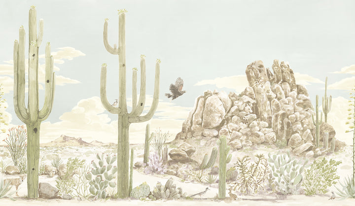 Sonoran Desert Wall Mural - Sun Bleached