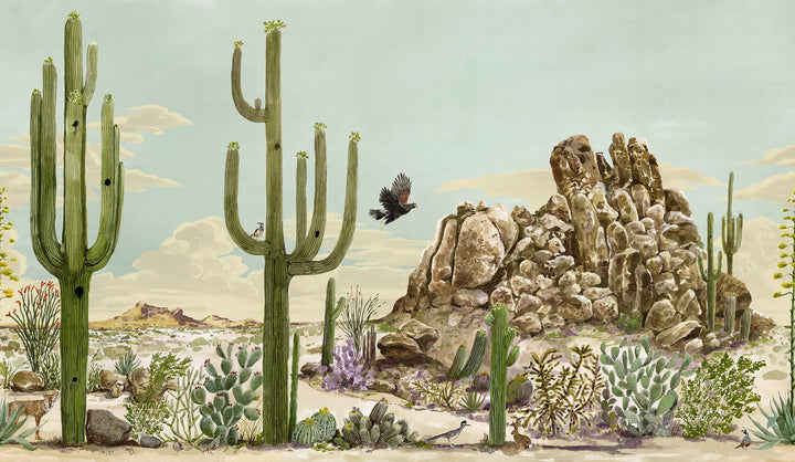 Sonoran Desert Wall Mural - True Tone