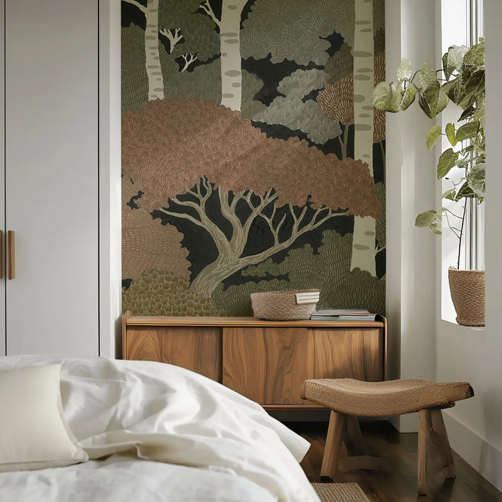 Storybook Forest Wall Mural - Fall Colors