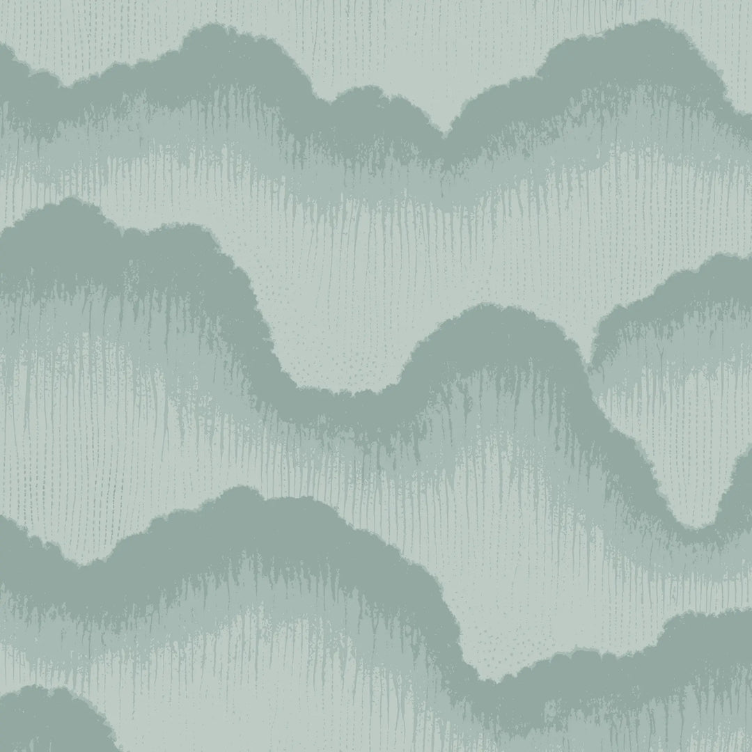 Cloud Lines - Blue Green Wallpaper