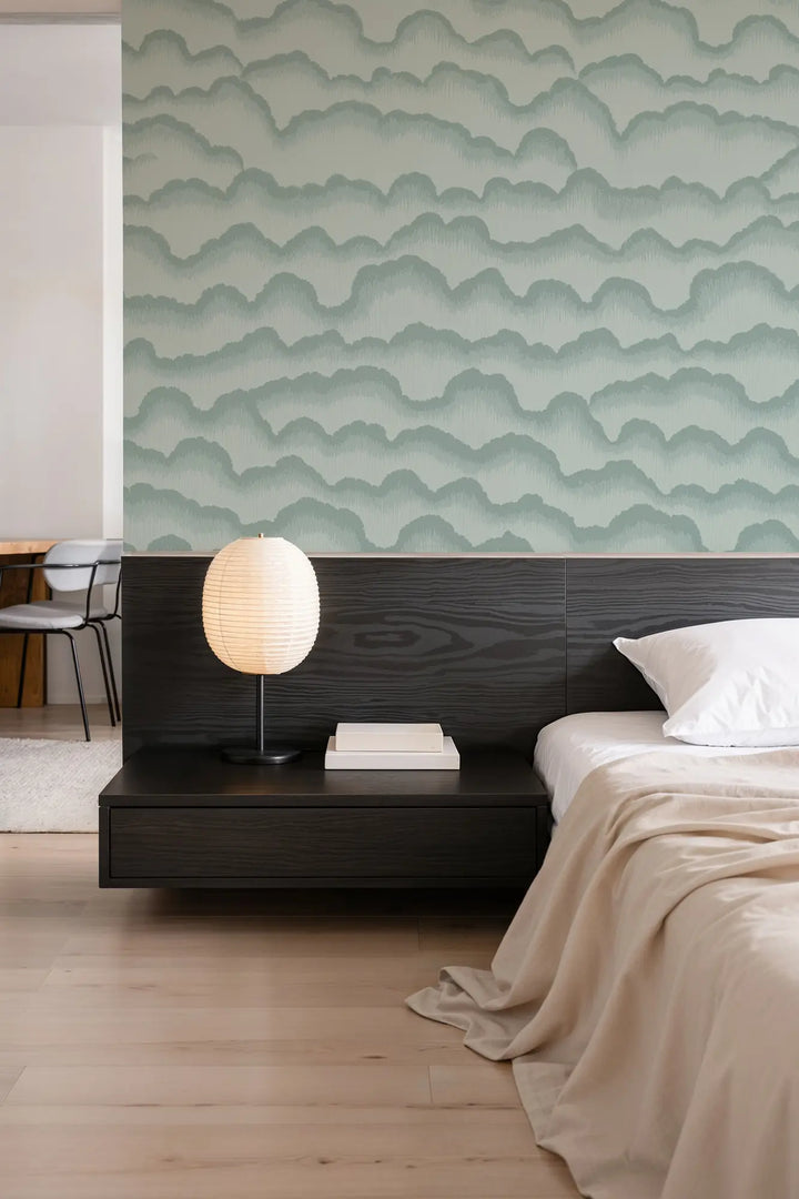 Cloud Lines - Blue Green Wallpaper