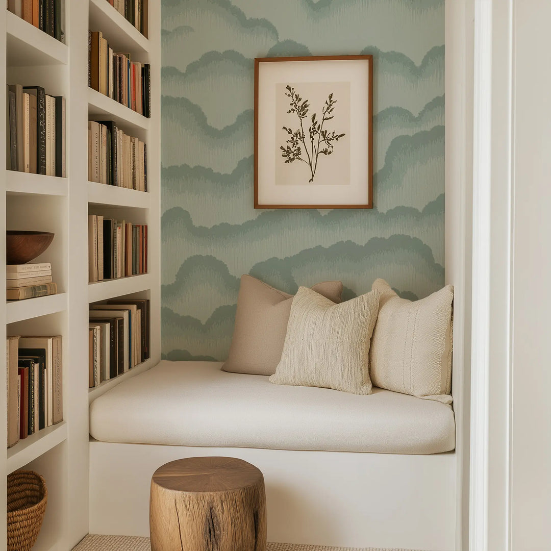 Cloud Lines - Blue Green Wallpaper