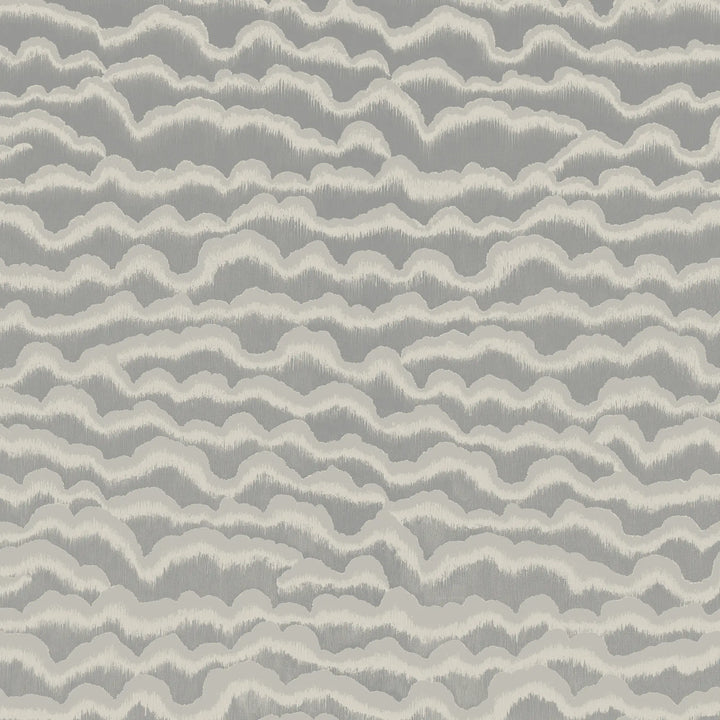 Cloud Lines - Gray Linen Wallpaper