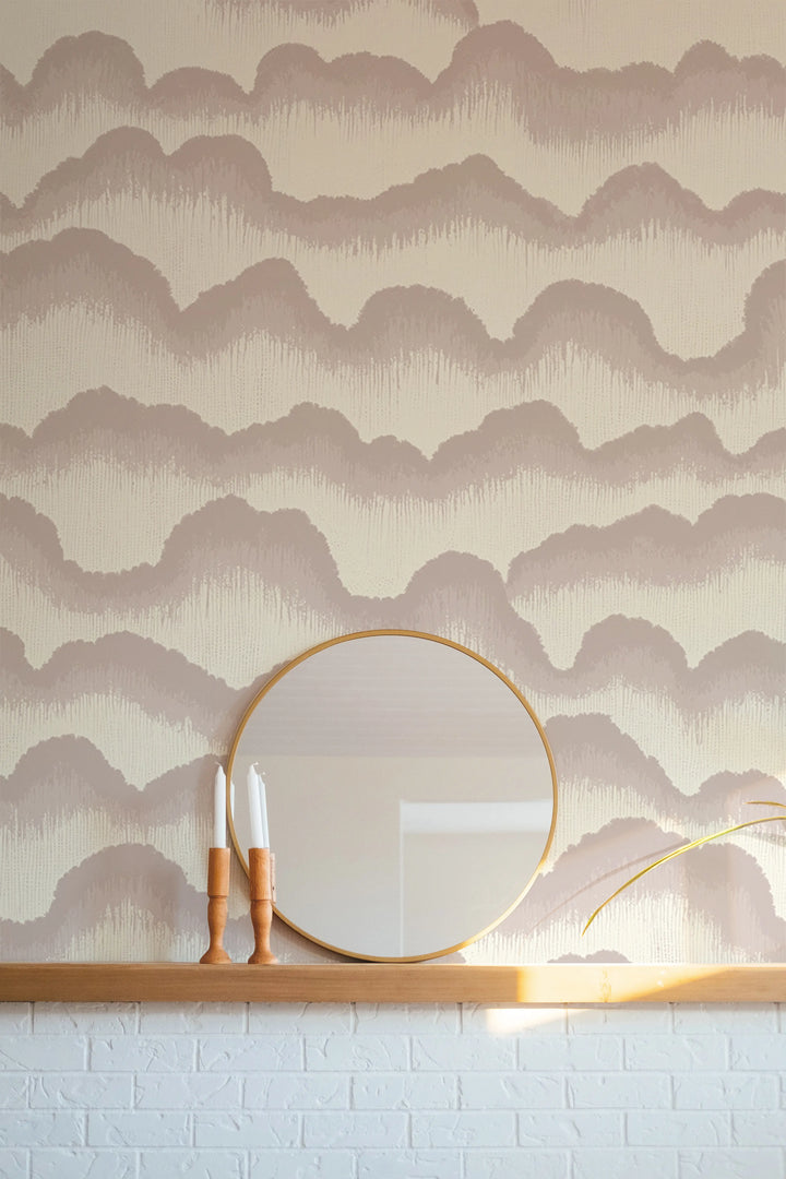 Cloud Lines - Rose Stone Wallpaper