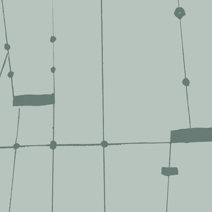 Framework Wall Mural - Blue Green Wallpaper