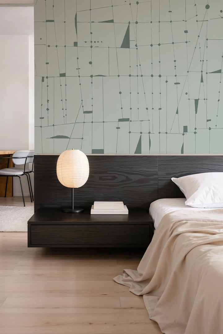 Framework Wall Mural - Blue Green Wallpaper