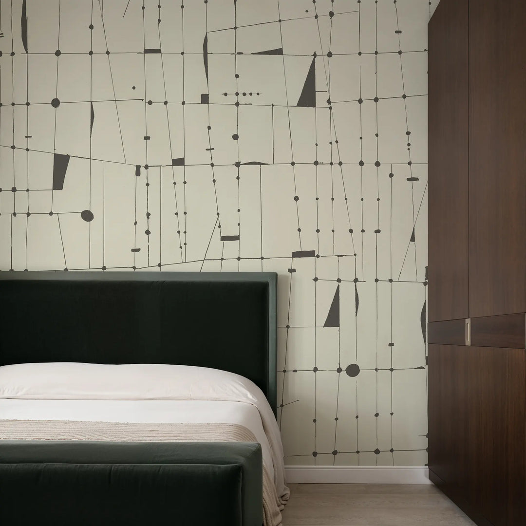 Framework Wall Mural - Linen Wallpaper