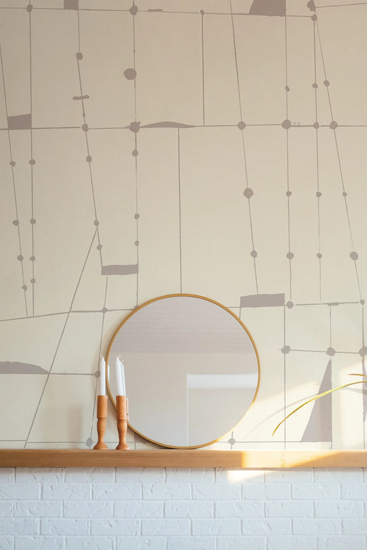 Framework Wall Mural - Rose Stone Wallpaper