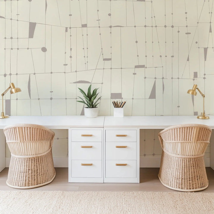 Framework Wall Mural - Rose Stone Wallpaper