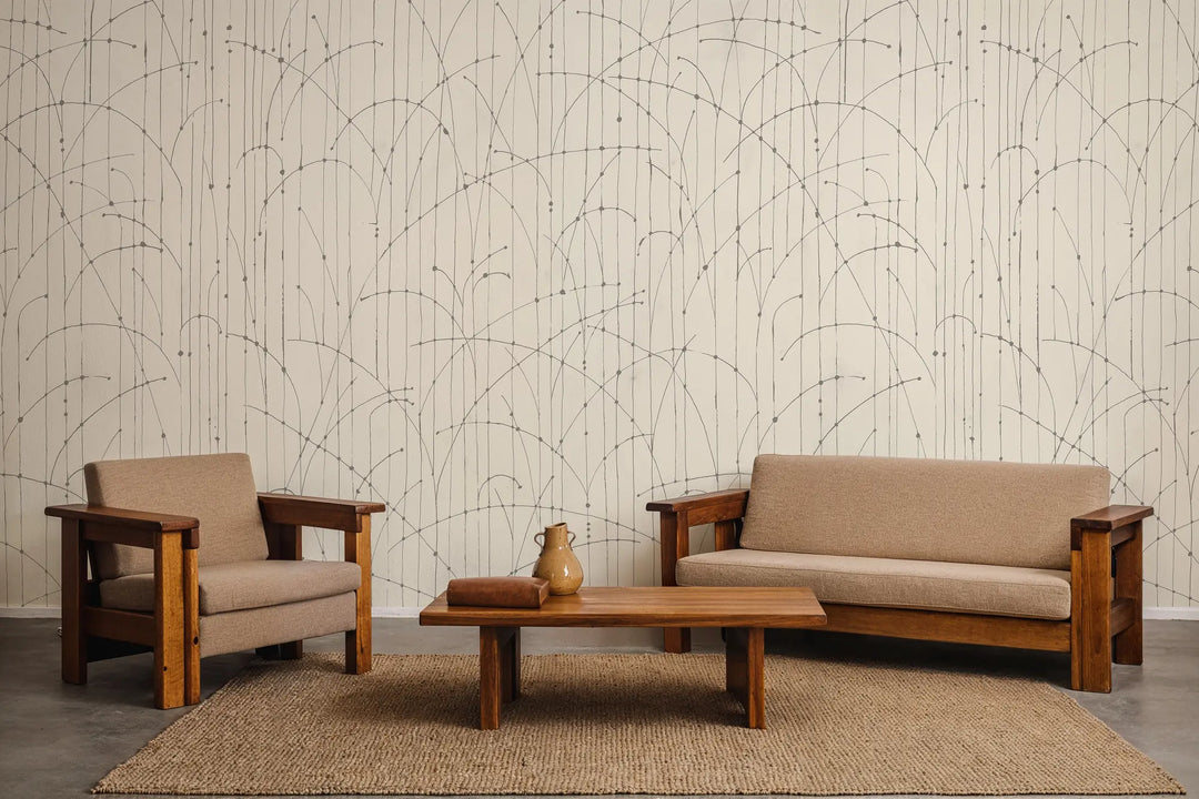 Jumping Bends Wall Mural - Linen Wallpaper