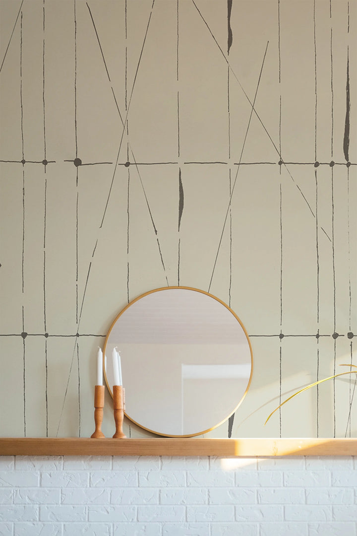 Offset Logic Wall Mural - Linen Wallpaper