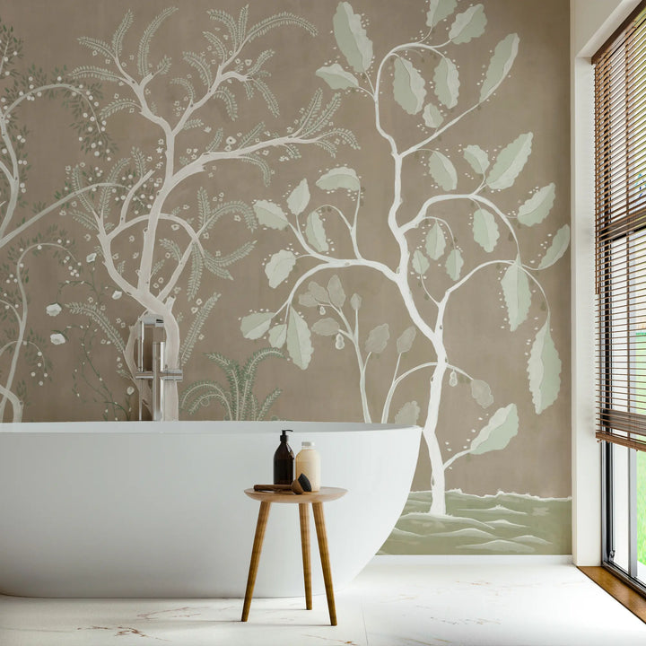 Forgotten Thicket Wall Mural - Earthen Brown