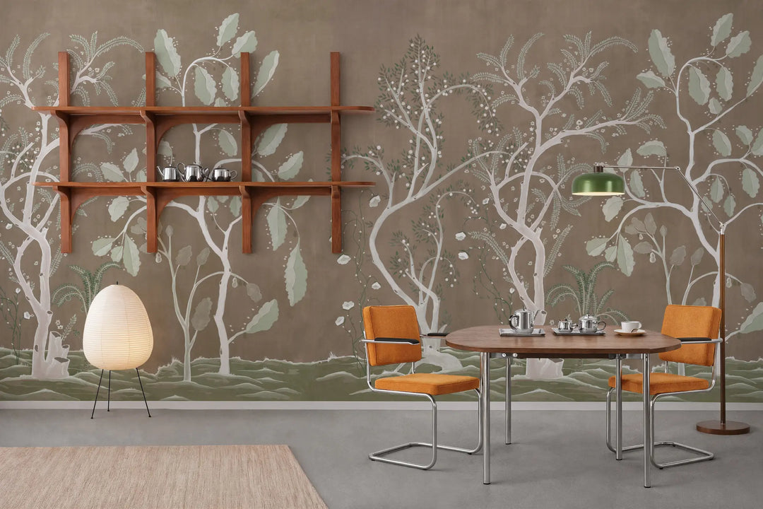 Forgotten Thicket Wall Mural - Earthen Brown