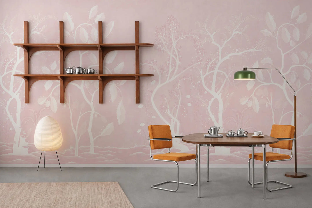 Forgotten Thicket Wall Mural - Faded Pink