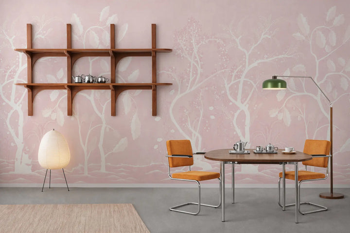 Forgotten Thicket Wall Mural - Faded Pink