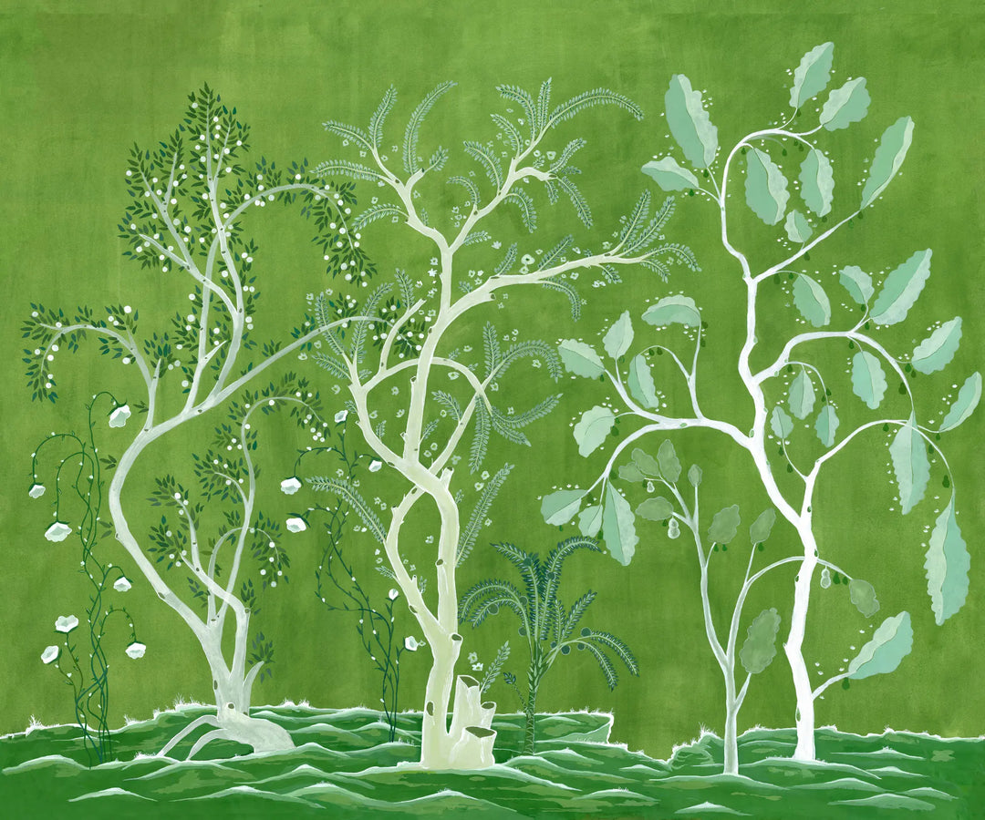 Forgotten Thicket Wall Mural - Mystic Green