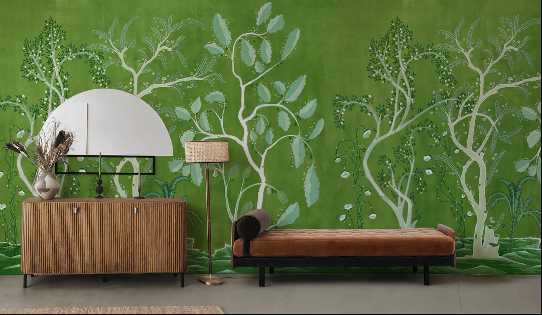 Forgotten Thicket Wall Mural - Mystic Green