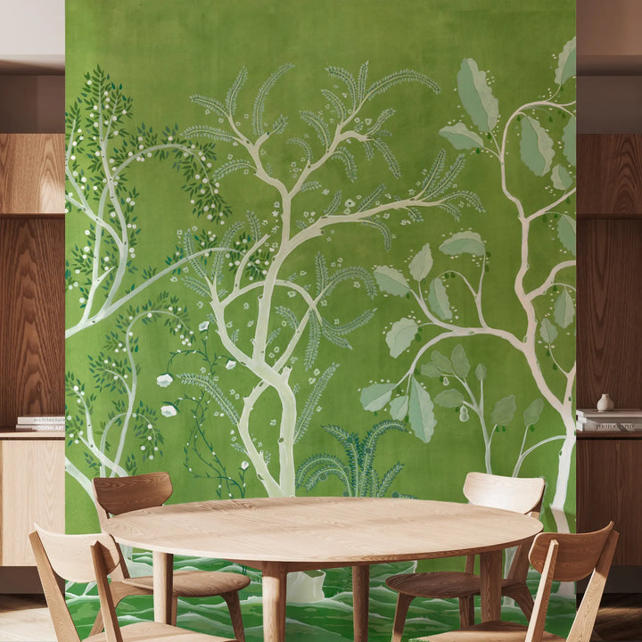 Forgotten Thicket Wall Mural - Mystic Green