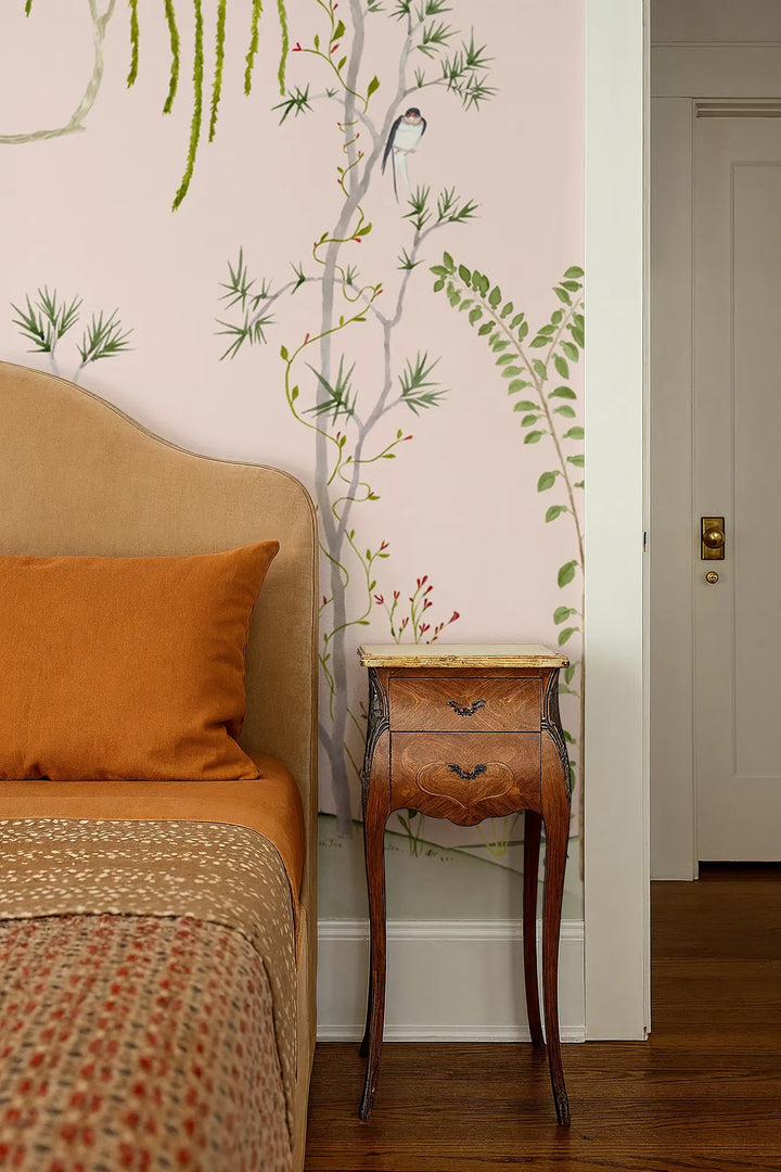 Leaning Orchard Wall Mural - Hazy Pink