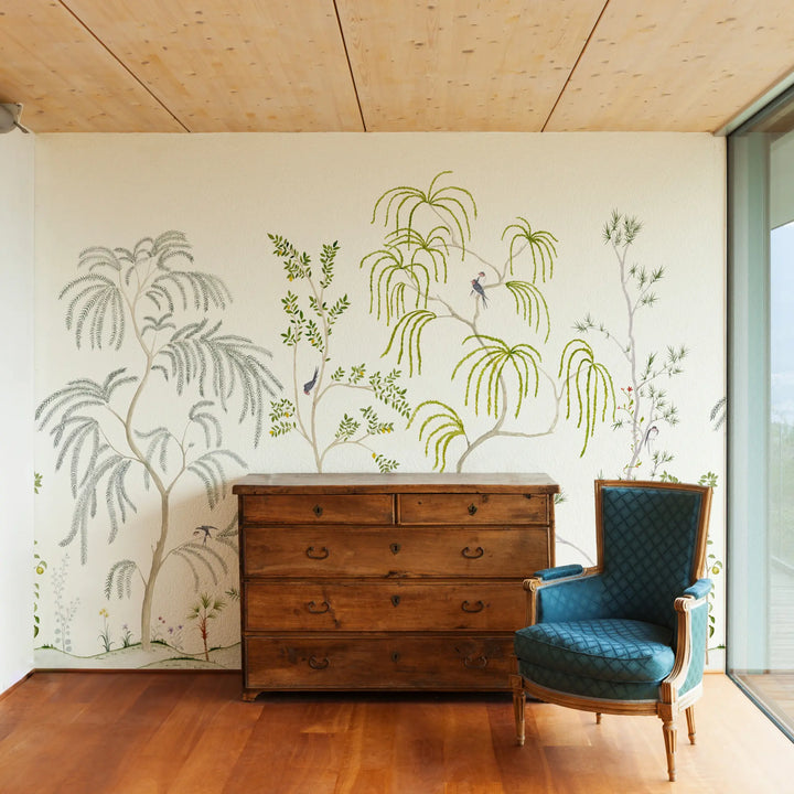Leaning Orchard Wall Mural - Parchment