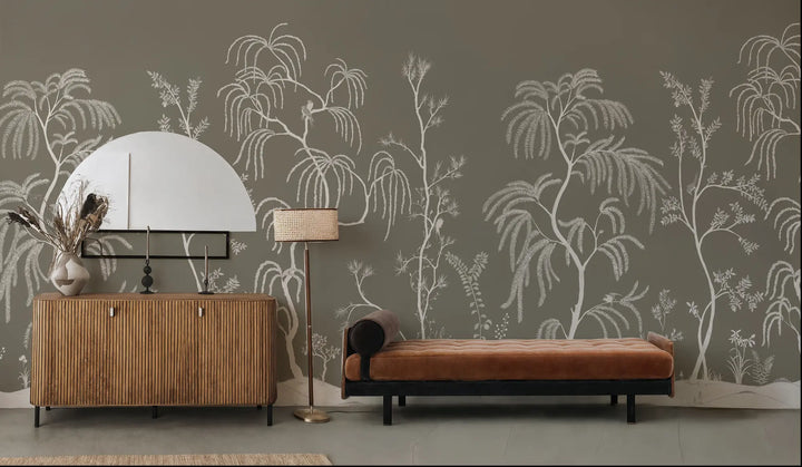 Leaning Orchard Wall Mural - Weathered Brown