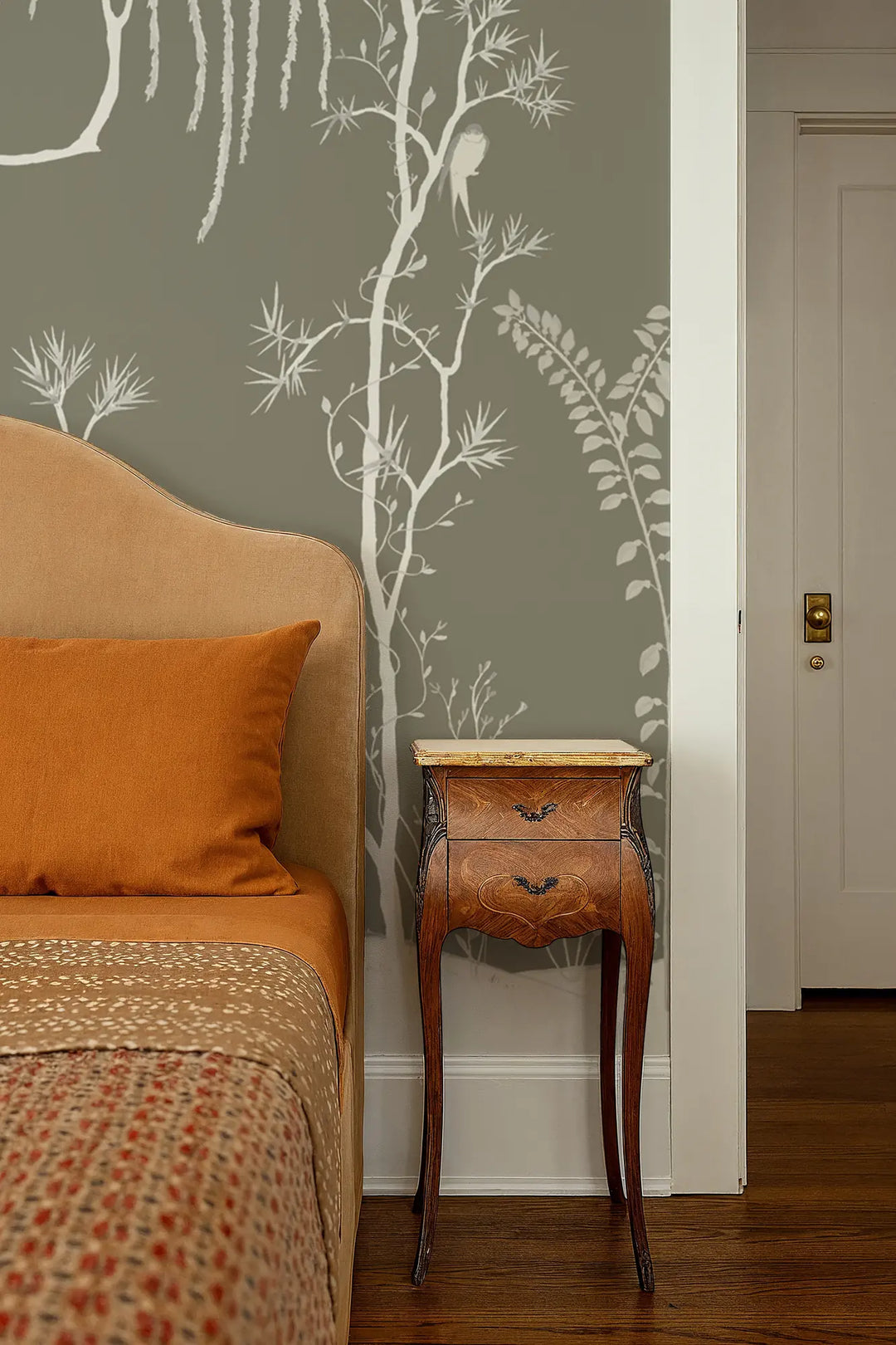 Leaning Orchard Wall Mural - Weathered Brown