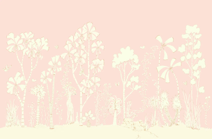 Oasis Canopy Wall Mural - Blush Blossom