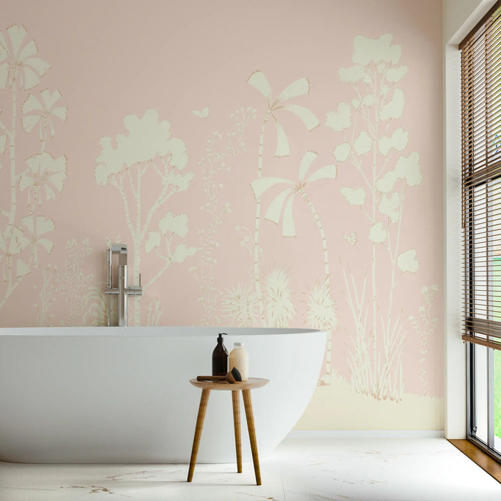 Oasis Canopy Wall Mural - Blush Blossom
