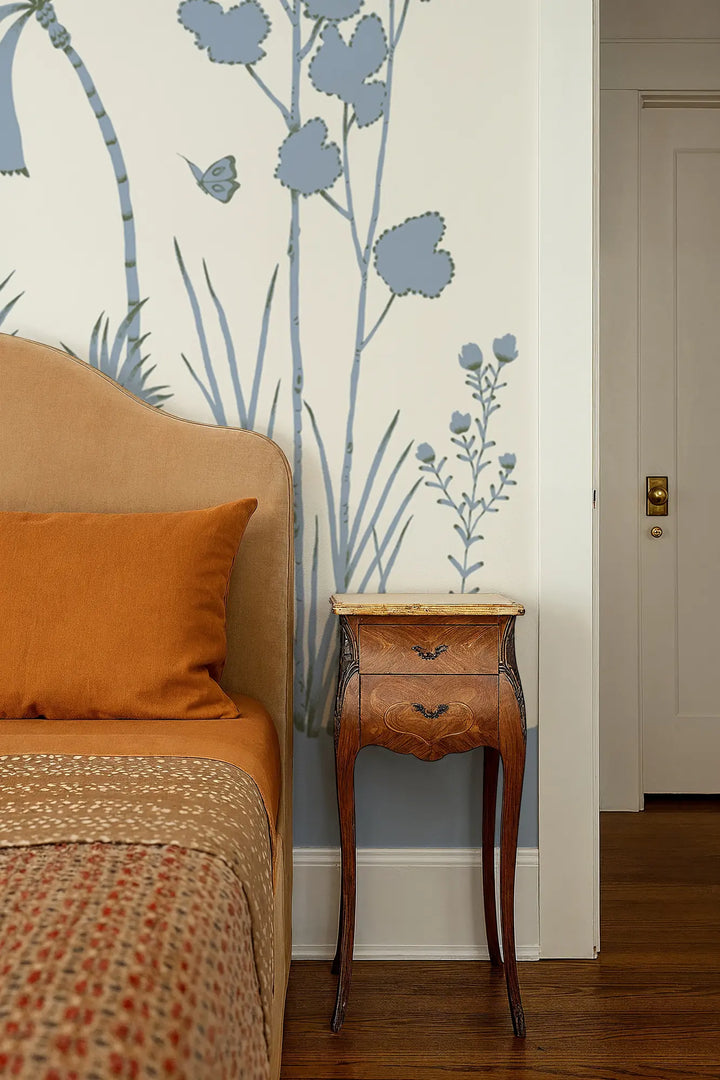 Oasis Canopy Wall Mural - Blue Parchment