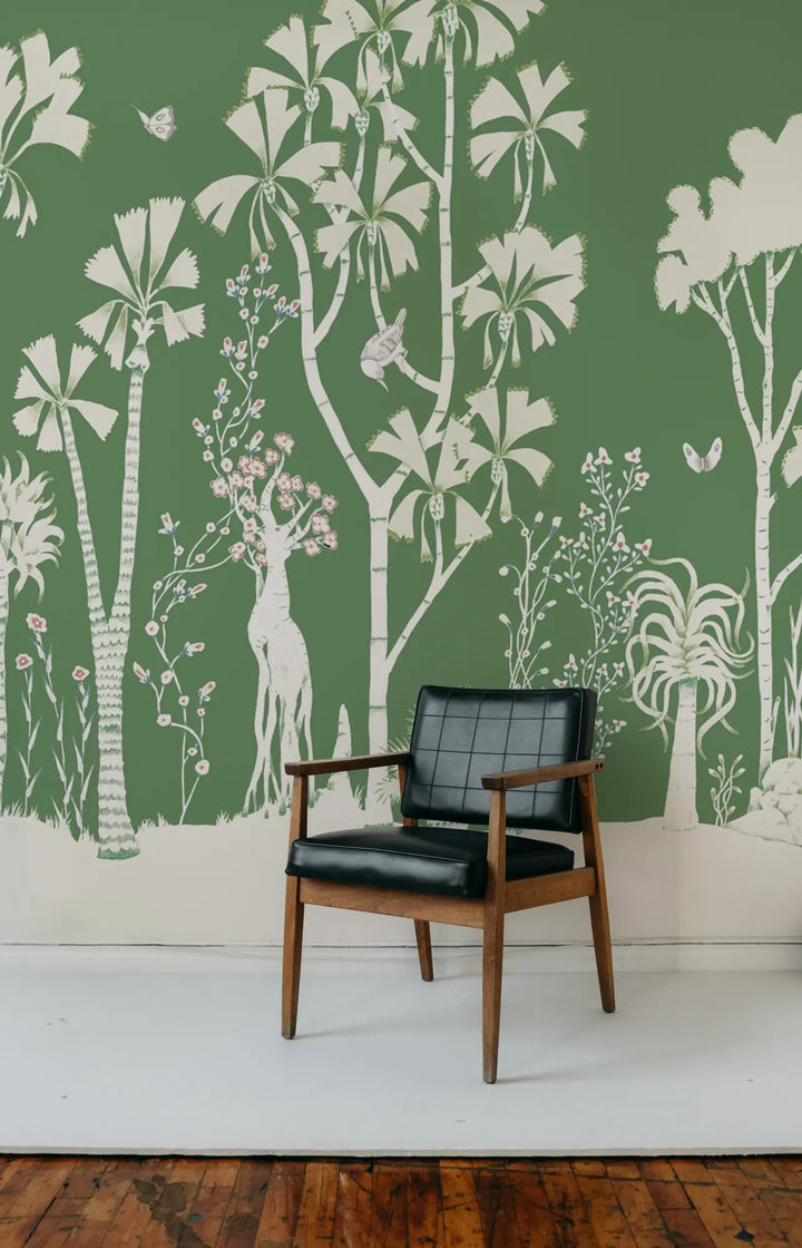 Oasis Canopy Wall Mural - Emerald Green