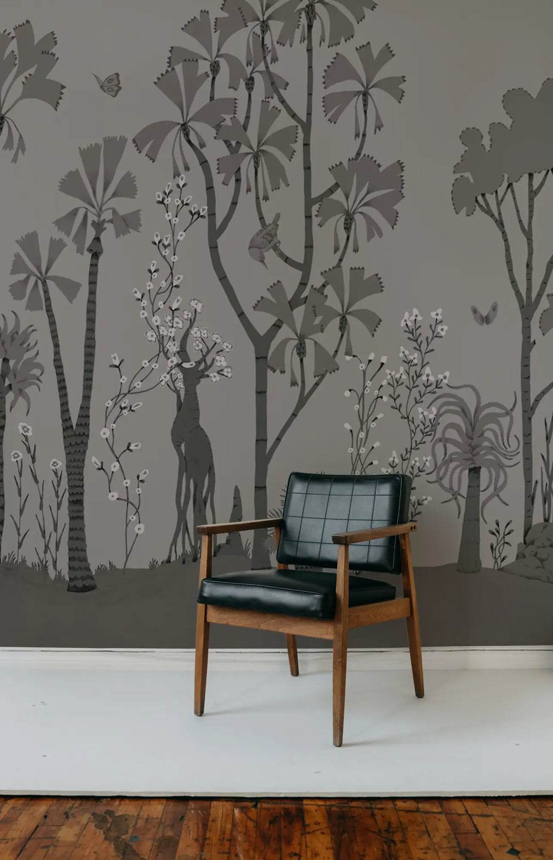 Oasis Canopy Wall Mural - Volcanic Brown