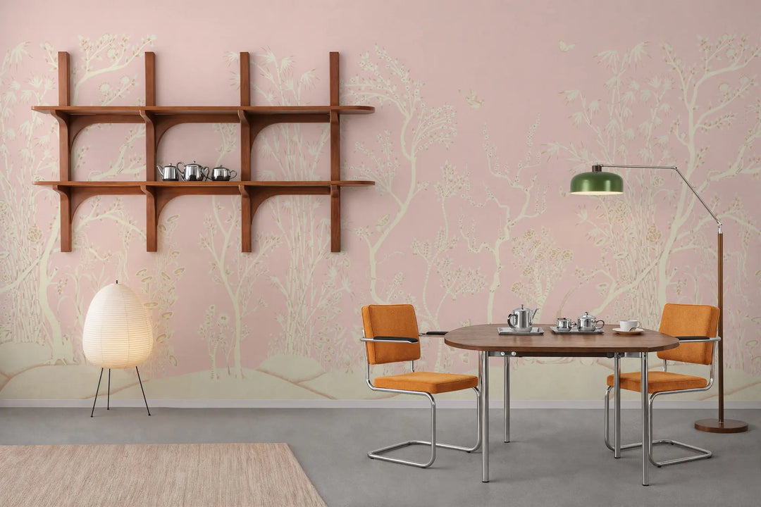 Porcelain Grove Wall Mural - Blush Blossom