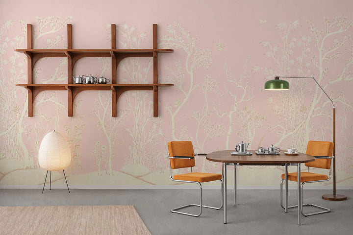 Porcelain Grove Wall Mural - Blush Blossom