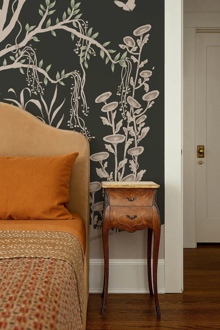 Porcelain Grove Wall Mural - Lamp Black