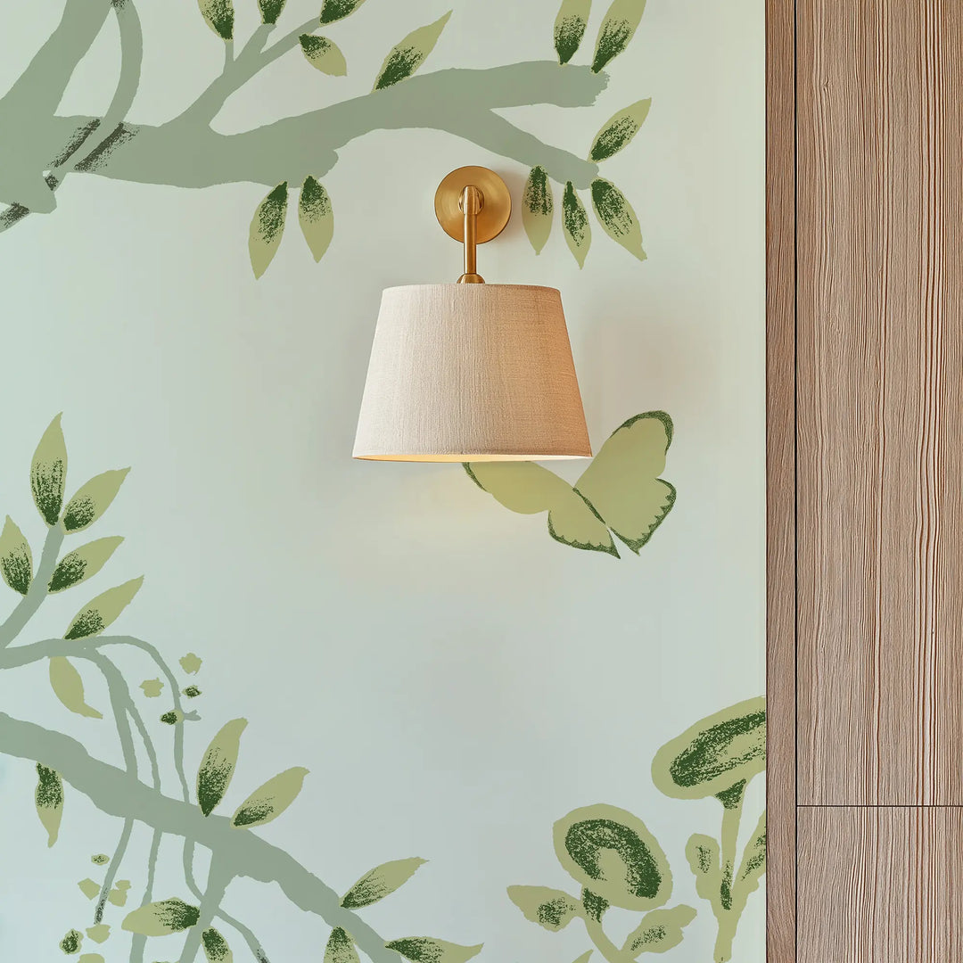 Porcelain Grove Wall Mural - Pale Teal Green