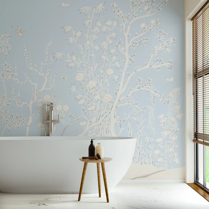 Porcelain Grove Wall Mural - Quiet Blue