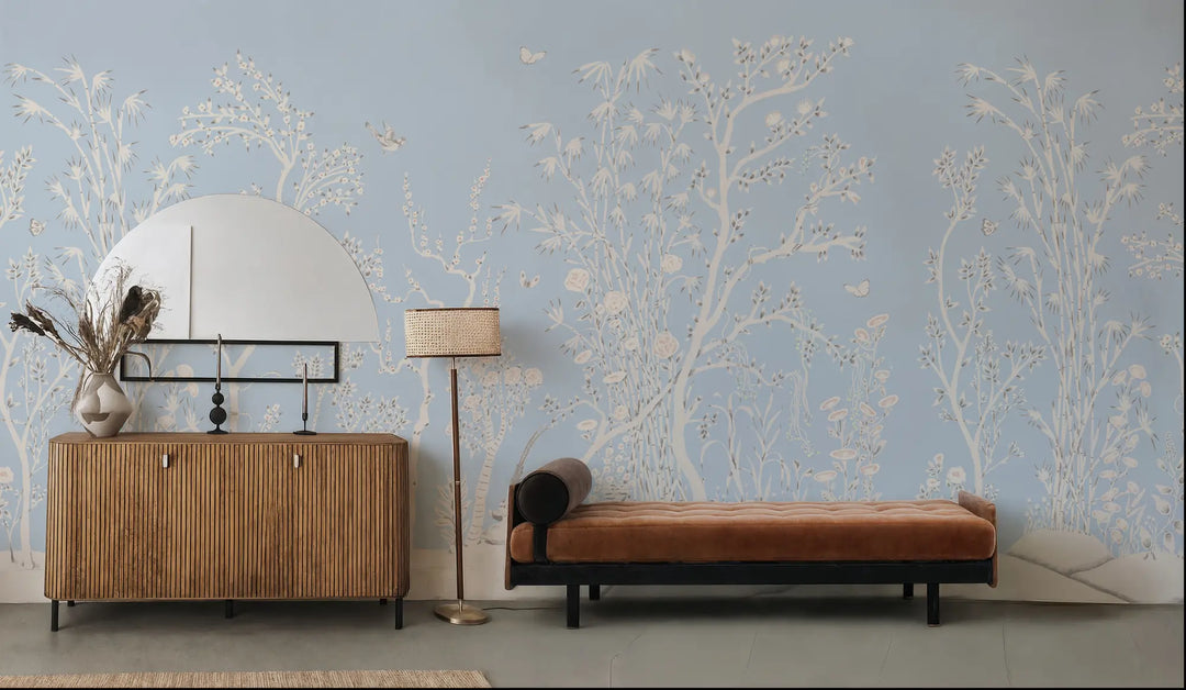 Porcelain Grove Wall Mural - Quiet Blue
