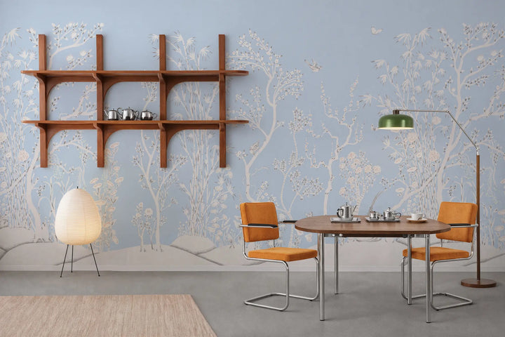 Porcelain Grove Wall Mural - Quiet Blue