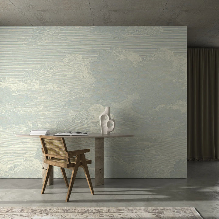 Open Sky Wall Mural - Pale Mineral Blue