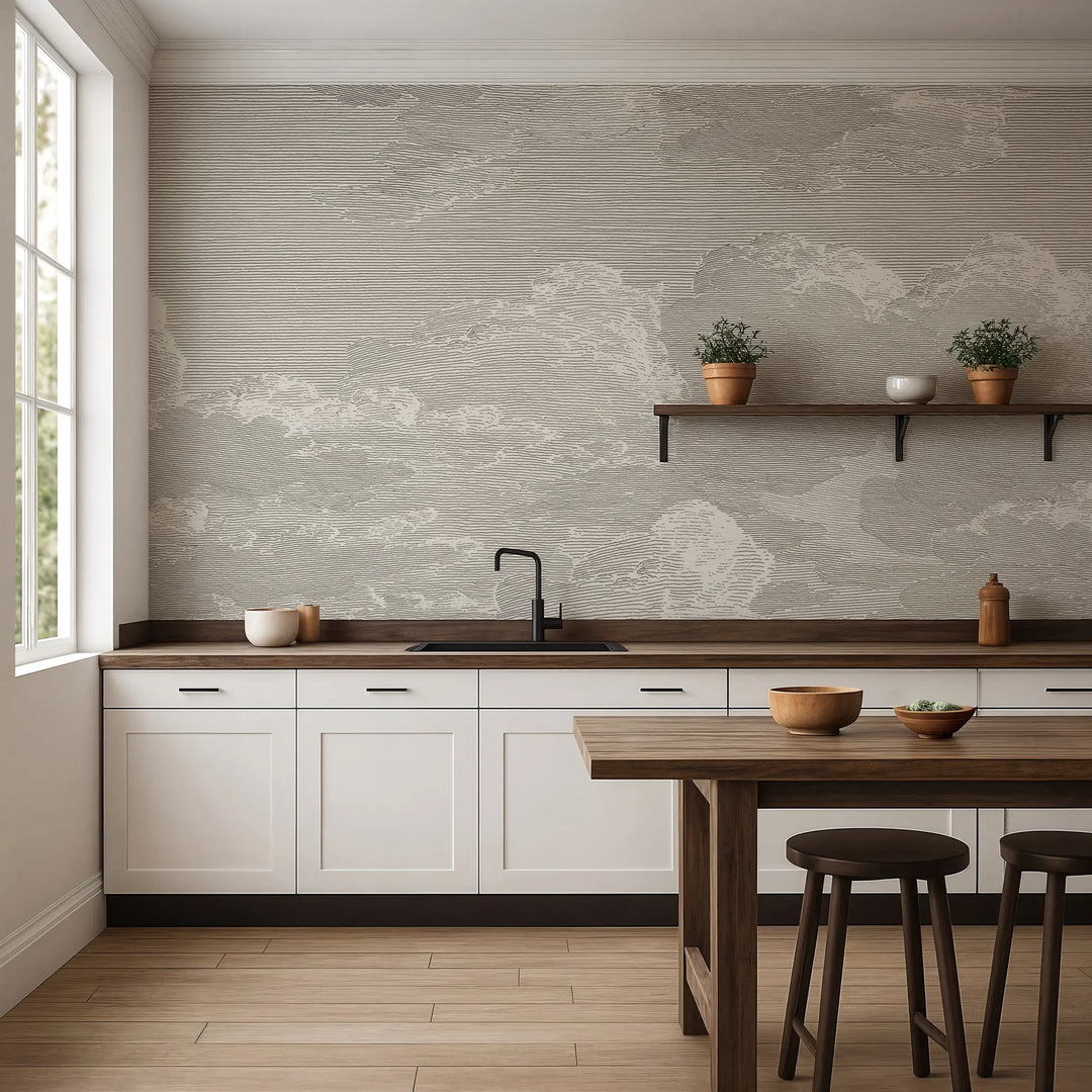 Open Sky Wall Mural - Slate Grey