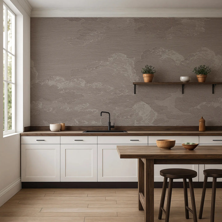 Open Sky Wall Mural - Tuscan Brown
