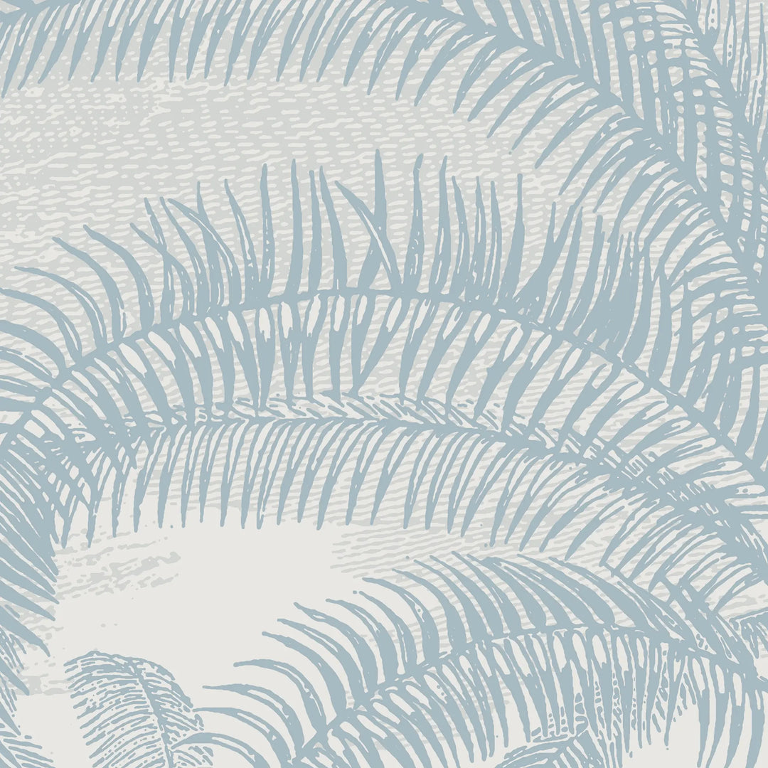 Under the Palms Wall Mural - Blue Gray