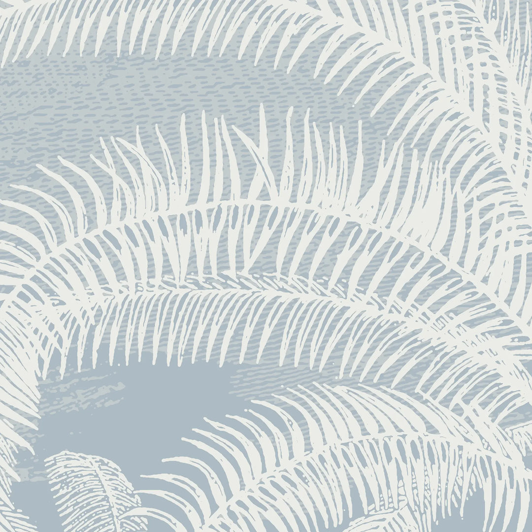 Under the Palms Wall Mural - Blue Toile