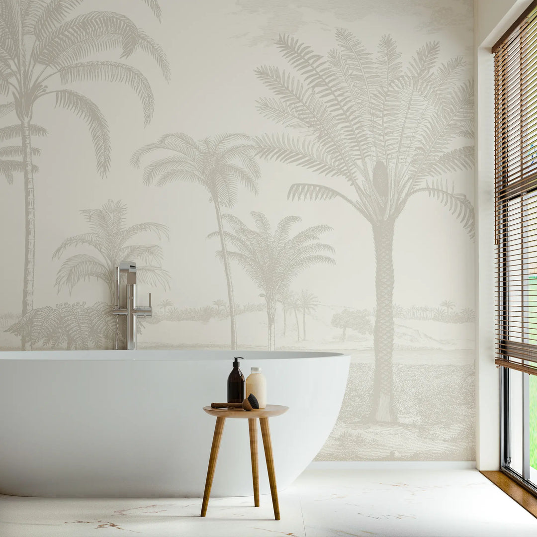 Under the Palms Wall Mural - Linen